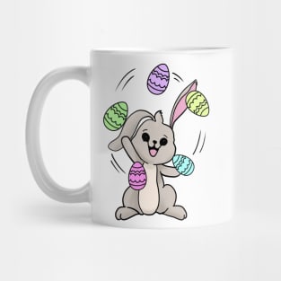 Rabbit juggling eggs happy easter 2021 egg hunt Mug